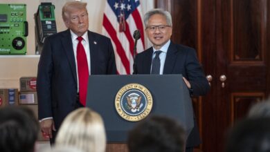 Foto de Como Trump e o CEO da Nvidia se tornaram parceiros no palco internacional