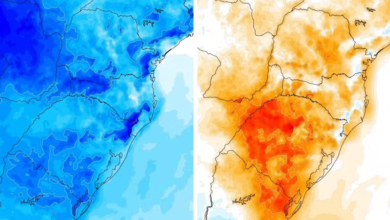 Foto de Frente fria derruba temperaturas no Sul, provoca geada e dá lugar a nova onda de calor
